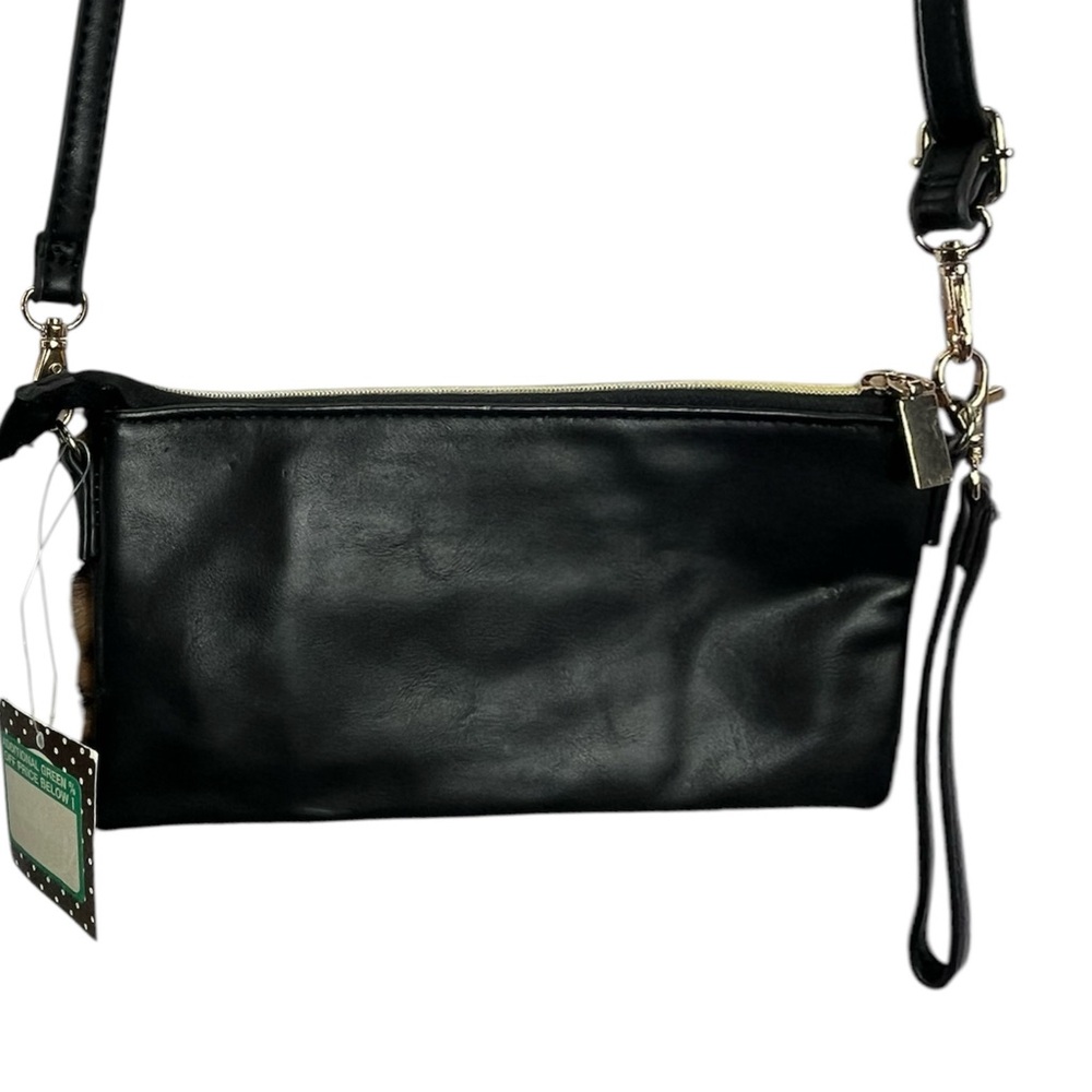 Kelly & Katie Leopard Print Calf Hair Crossbody Bag Wristlet Clutch - Picture 4 of 12